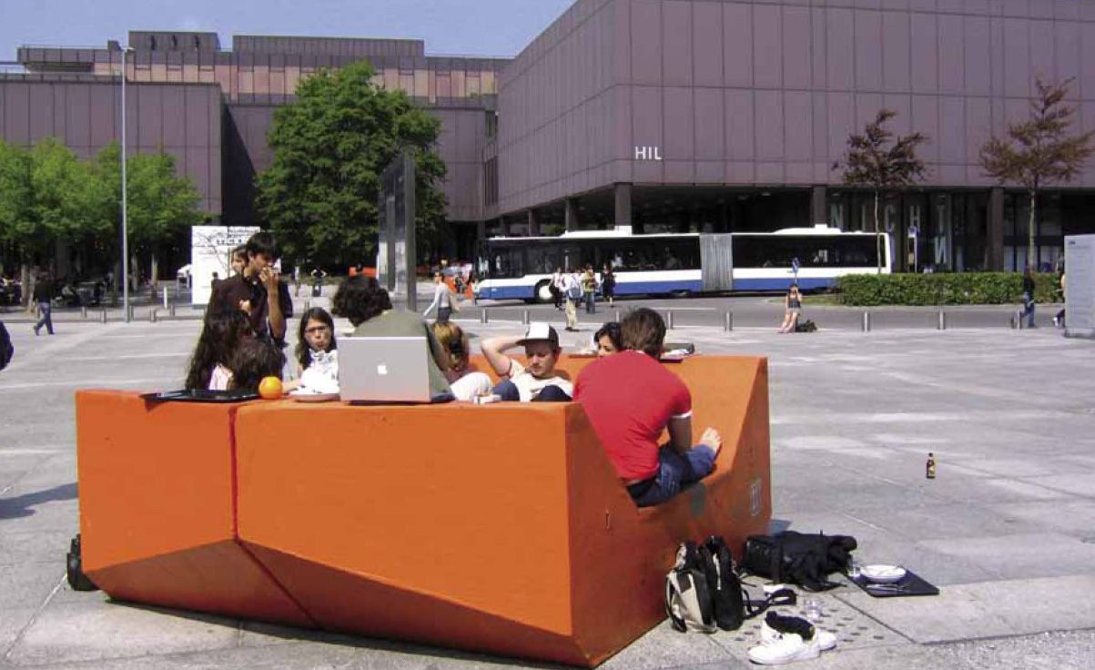 Furniture in the large open space